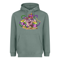 Sage Mardi Gras pig Heavyweight Hoodie - LillyAllenDesigns