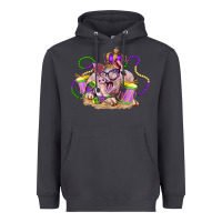 Smoke Mardi Gras pig Heavyweight Hoodie - LillyAllenDesigns