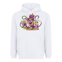 White Mardi Gras pig Heavyweight Hoodie - LillyAllenDesigns