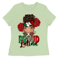Matcha Proud Latina messy bun Ladies Tee - RanaPortraitStore