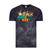 Cloud Black fall gnomes truck pumpkin sunflowers Vintage Tee - Artiststas