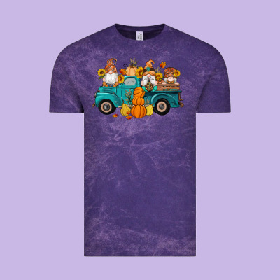 Fall Gnomes Truck Pumpkin Sunflowers Vintage Tee Designed By Artiststas