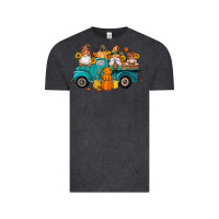 Vintage Black fall gnomes truck pumpkin sunflowers Vintage Tee - Artiststas