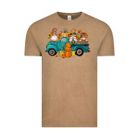 Vintage Coffee fall gnomes truck pumpkin sunflowers Vintage Tee - Artiststas