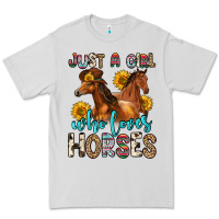 Dove Grey just a girl who loves horses Premium Tee - Zillion Design Studio