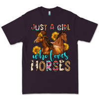 Plum just a girl who loves horses Premium Tee - Zillion Design Studio