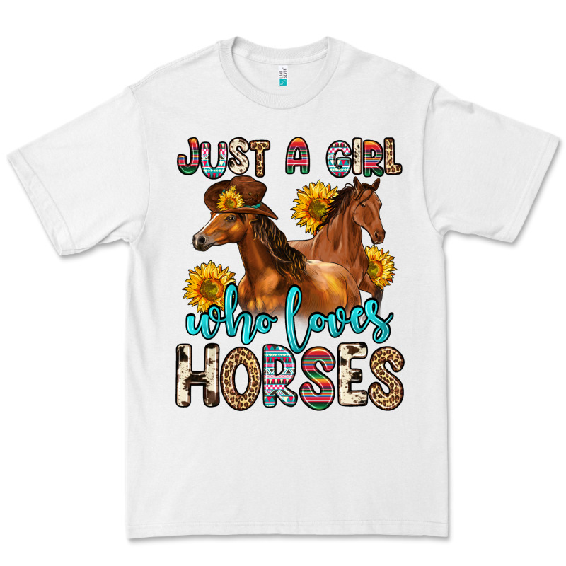 Just A Girl Who Loves Horses Premium Tee by Zillion Design Studio | Teevron