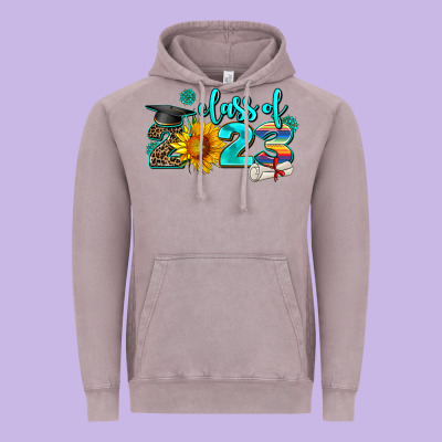 Western Sunflower Class Of 2023 Vintage Hoodie Designed By Adodesignshop