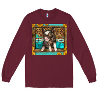 Burgundy Western Cute Pig Long Sleeve Tee - LillyAllenDesigns