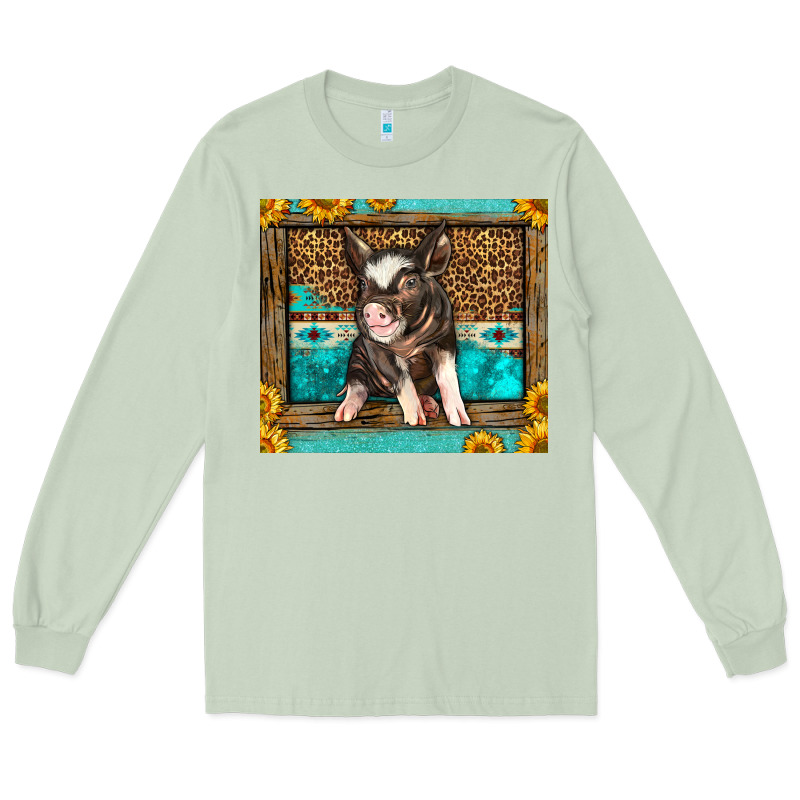 Western Cute Pig Long Sleeve Tee by LillyAllenDesigns | Teevron