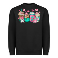Black valentines day gnomes coffee cups Heavyweight Sweatshirt - Jasminsmagicworld