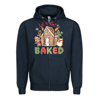 Navy let's get baked Zipper Hoodie - MaliasSmallBusiness
