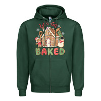 Sports Green let's get baked Zipper Hoodie - MaliasSmallBusiness