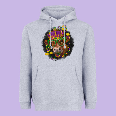 Mardi Gras Red Angus Heavyweight Hoodie Designed By Lillyallendesigns
