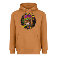 Meerkat Mardi Gras red Angus Heavyweight Hoodie - LillyAllenDesigns