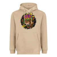 Mushroom Mardi Gras red Angus Heavyweight Hoodie - LillyAllenDesigns