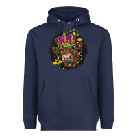 Navy Mardi Gras red Angus Heavyweight Hoodie - LillyAllenDesigns