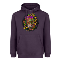 Plum Mardi Gras red Angus Heavyweight Hoodie - LillyAllenDesigns