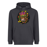 Smoke Mardi Gras red Angus Heavyweight Hoodie - LillyAllenDesigns