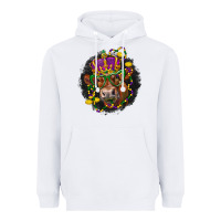 White Mardi Gras red Angus Heavyweight Hoodie - LillyAllenDesigns