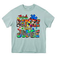 Arona think before you judge autism Heavy Core Tee - Zillion Design Studio