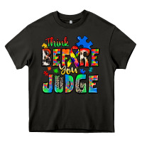 Asphalt think before you judge autism Heavy Core Tee - Zillion Design Studio