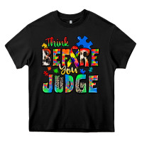 Black think before you judge autism Heavy Core Tee - Zillion Design Studio