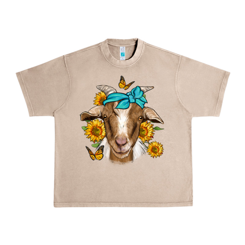 Sunflower Bandana Goat Urban Heavy Tee by Jasminsmagicworld | Teevron