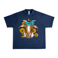 Navy sunflower bandana goat Urban Heavy Tee - Jasminsmagicworld