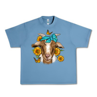Pebble Blue sunflower bandana goat Urban Heavy Tee - Jasminsmagicworld