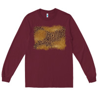 Burgundy leopard background Long Sleeve Tee - BarkalooDesign