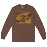 Chestnut leopard background Long Sleeve Tee - BarkalooDesign