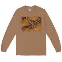 Toasted Coconut leopard background Long Sleeve Tee - BarkalooDesign