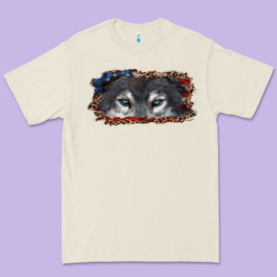 Wolf Eyes American Flag Premium Tee Designed By Ranaportraitstore
