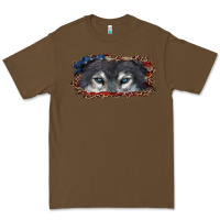Cacao wolf eyes american flag Premium Tee - RanaPortraitStore