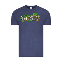 Vintage Denim lucky with gnome and  shamrocks Vintage Tee - AdoDesignShop