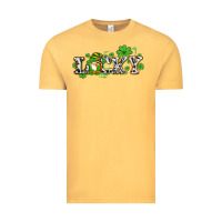 Vintage Mustard lucky with gnome and  shamrocks Vintage Tee - AdoDesignShop