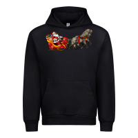 Black santa riding his sleigh with gifts Urban Hoodie - CowGirlArtShop