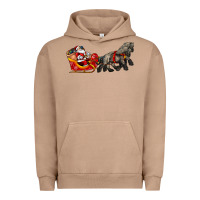 Pigment Burro santa riding his sleigh with gifts Urban Hoodie - CowGirlArtShop