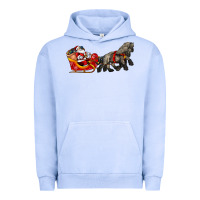 Pigment Grape Ice santa riding his sleigh with gifts Urban Hoodie - CowGirlArtShop