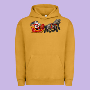 Santa Riding His Sleigh With Gifts Urban Hoodie Designed By Cowgirlartshop