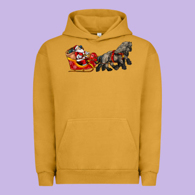 Santa Riding His Sleigh With Gifts Urban Hoodie Designed By Cowgirlartshop