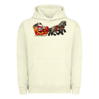 Pigment Pistachio santa riding his sleigh with gifts Urban Hoodie - CowGirlArtShop