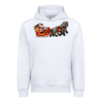 White santa riding his sleigh with gifts Urban Hoodie - CowGirlArtShop