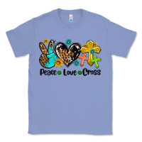 Colony Blue peace love cross Classic Tee - AdoDesignShop
