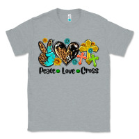 Heather Grey peace love cross Classic Tee - AdoDesignShop