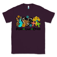Plum peace love cross Classic Tee - AdoDesignShop