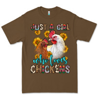 Cacao just a girl who loves chickens Premium Tee - Zillion Design Studio