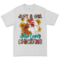 Dove Grey just a girl who loves chickens Premium Tee - Zillion Design Studio