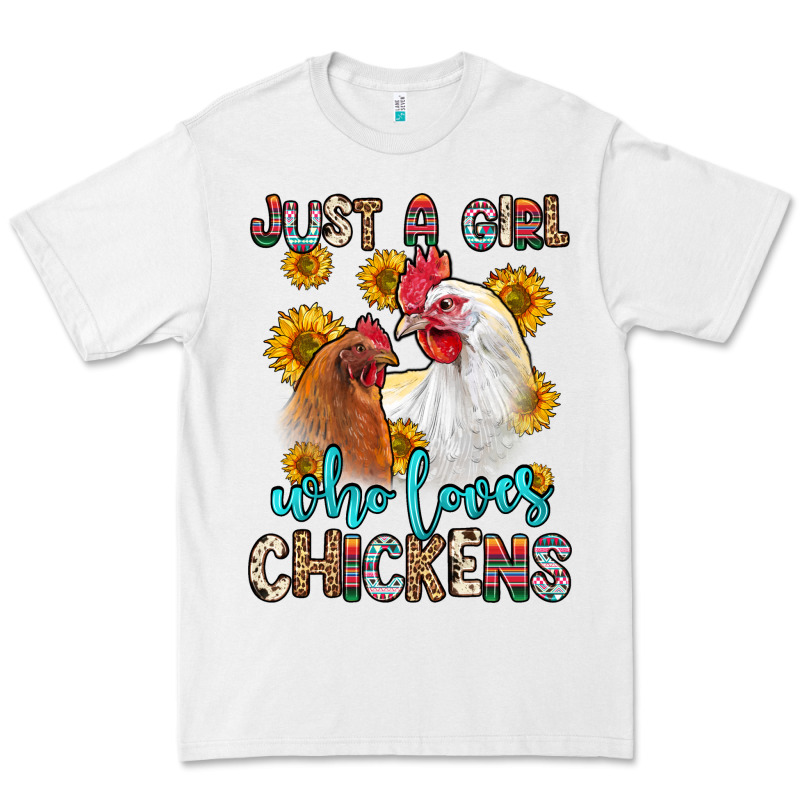 Just A Girl Who Loves Chickens Premium Tee by Zillion Design Studio | Teevron